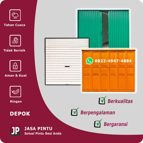 Jasa Rolling Door Depok Material Terbaik, Berkualitas & Estimasi Biaya Pasang